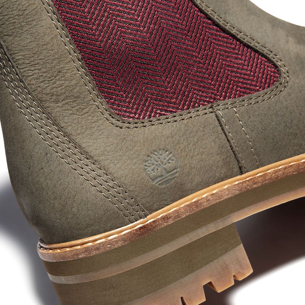 Botas Chelsea Feminino - Timberland Courmayeur Valley - KPENT4107 - Verde Oliva